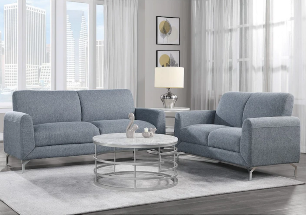 Venture Gray Sofa and Loveseat