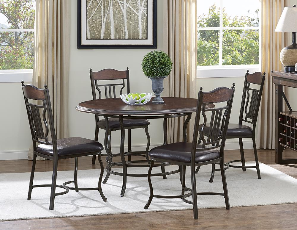 Midland Metal/Wood Reg Dining Table