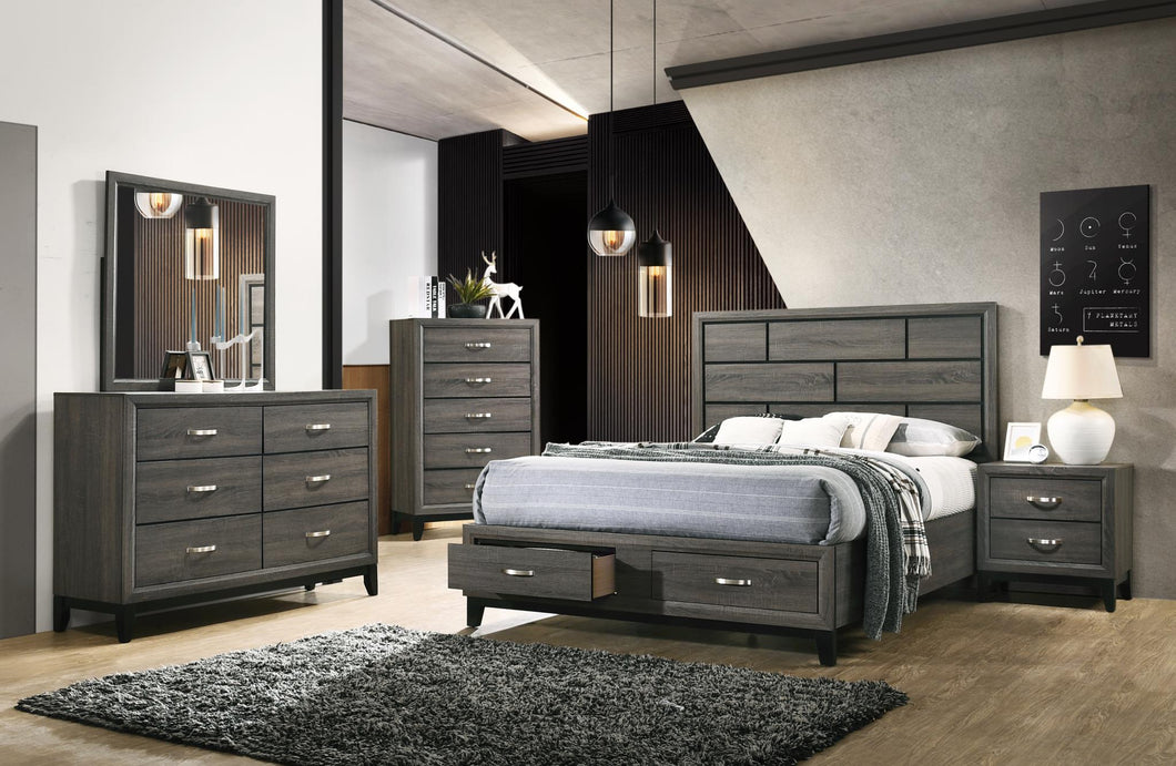 Valdemar Bedroom, In Stock Eastern King Bed (Storage)