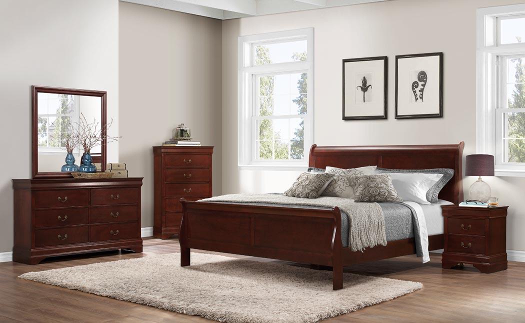 Lp Cherry Queen Bed, Lp CherryDresser, Lp Cherry Mirror