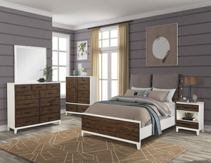 Modern Queen Open Slat Panel Bed