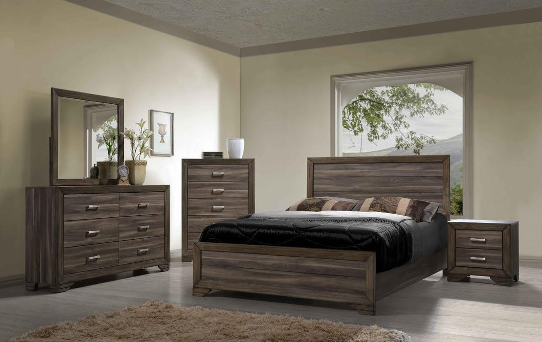 Asheville Driftwood Queen Panel Bed