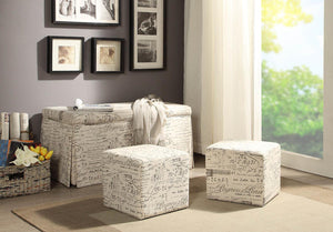 Delana Bench & Ottoman Set Bench & Ottomans (3Pc Pk)