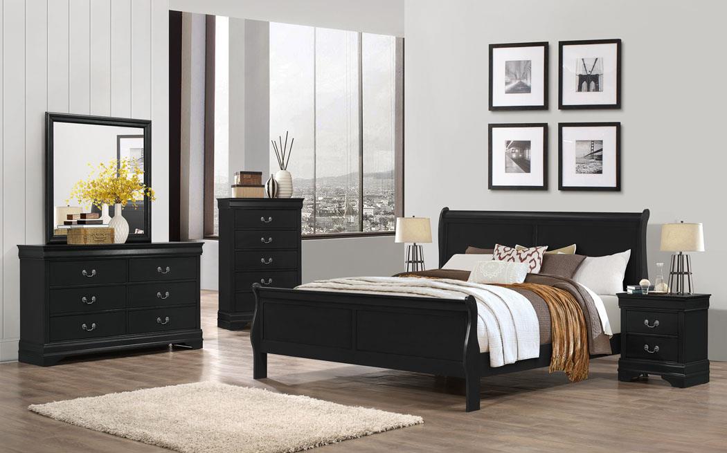 Lp Black Nightstand