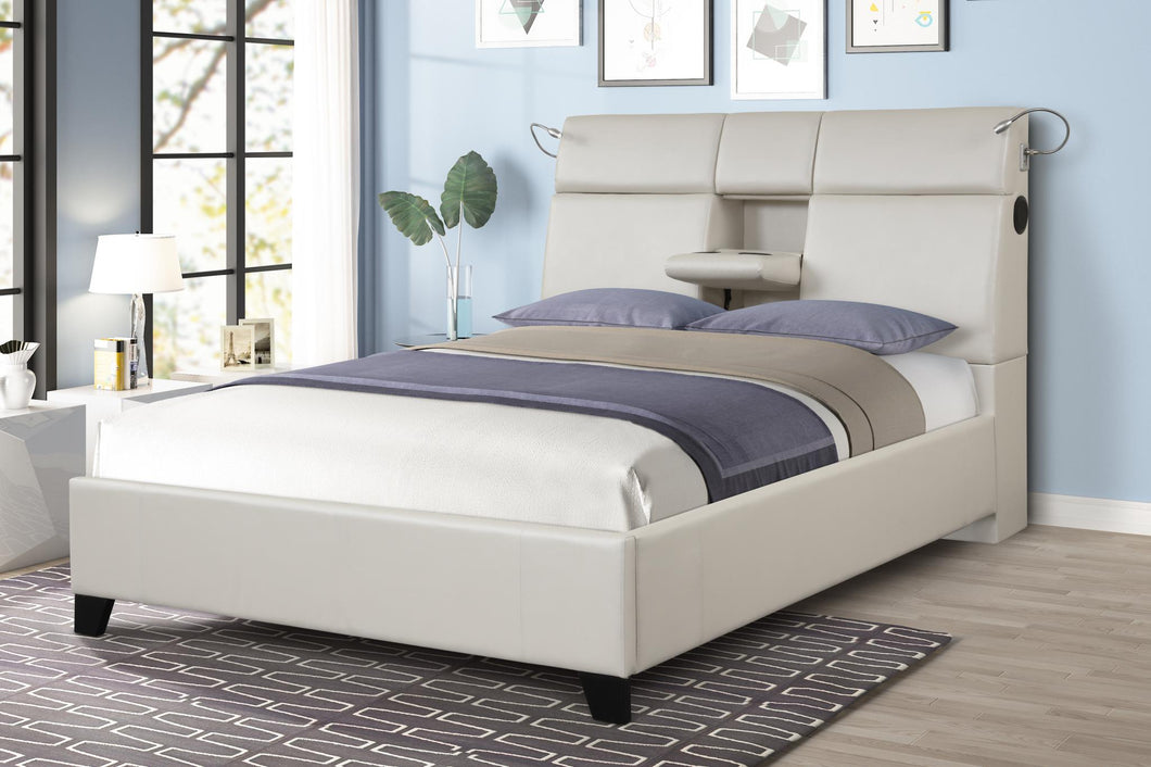 Calypso White King Bed With Bt