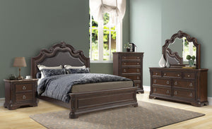 Coventry Brown Panel Queen Bed, Coventry BrownDresser, Coventry Brown Mirror