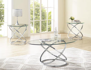 Atomic 3 Pk Metal Occasional Tables