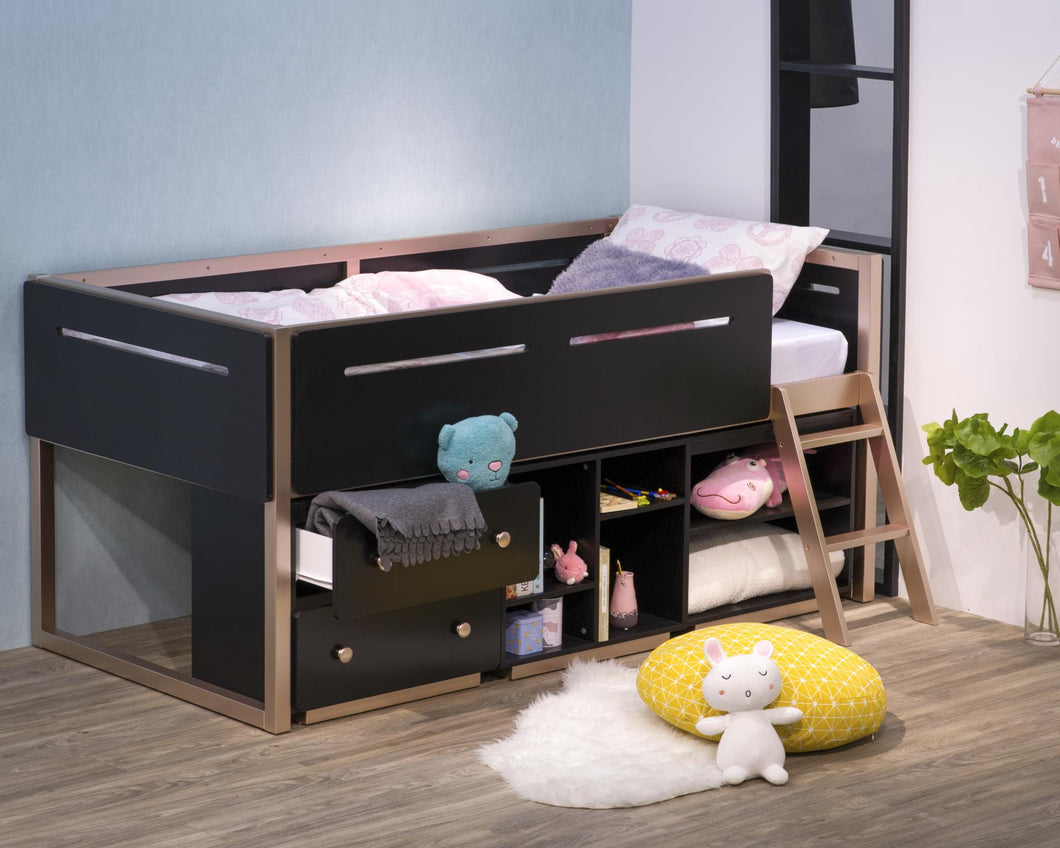 Prescott Loft Bed Bookshelf (2 Compartments)