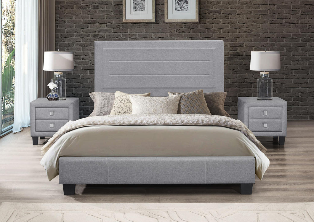 Full Gray Bed w/10 slats