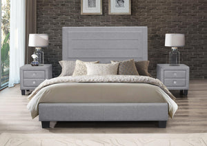 King Gray Bed w/10 slats