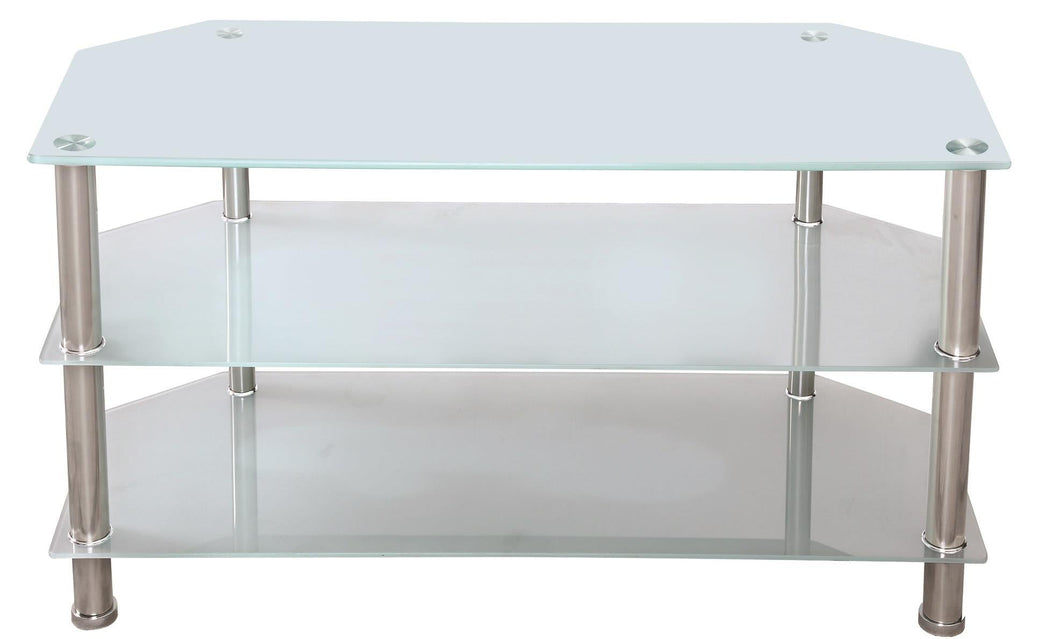 Frosted Glass TV Stand:
Glass 3 PC (Box 1 of 2)
Chrome Legs. Works For W134 W135 (Box 2 of 2)