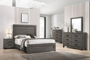 Gray Full Bed