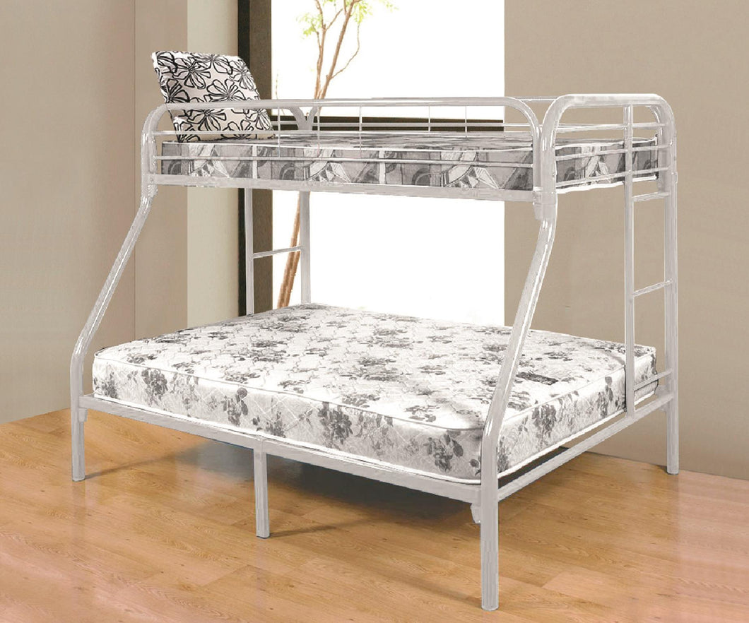 T/F White Metal Bunkbed