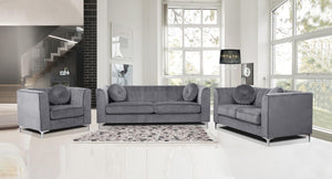 Gray Sofa:
(Box 1 of 2)
(Box 2 of 2), Gray Loveseat:
(Box 1 of 2)
(Box 2 of 2), Gray Chair-KD
(Box 1 of 1)