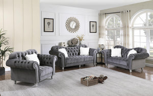 Gray Velvet Sofa w/Wooden Legs:
(Box 1 of 3)
(Box 2 of 3)
(Box 3 of 3), Gray Velvet Loveseat w/Wooden Legs:
(Box 1 of 3)
(Box 2 of 3)
(Box 3 of 3), Gray Velvet Chair w/Wooden Legs:
(Box 1 of 3)
(Box 2 of 3)
(Box 3 of 3)