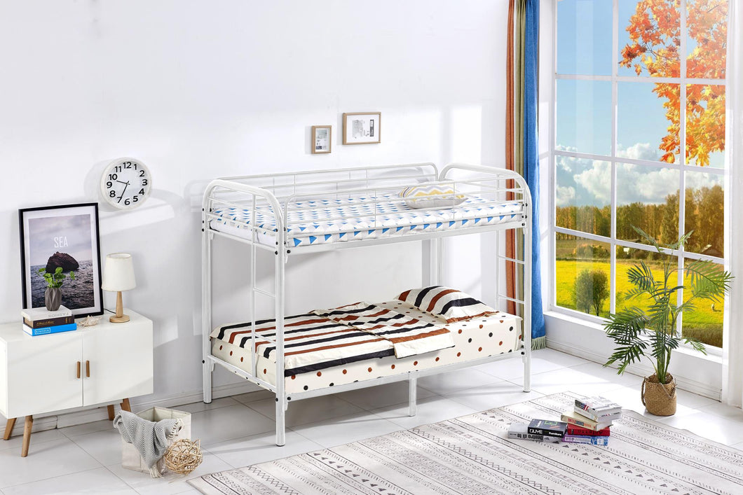 T/T White Metal Bunkbed