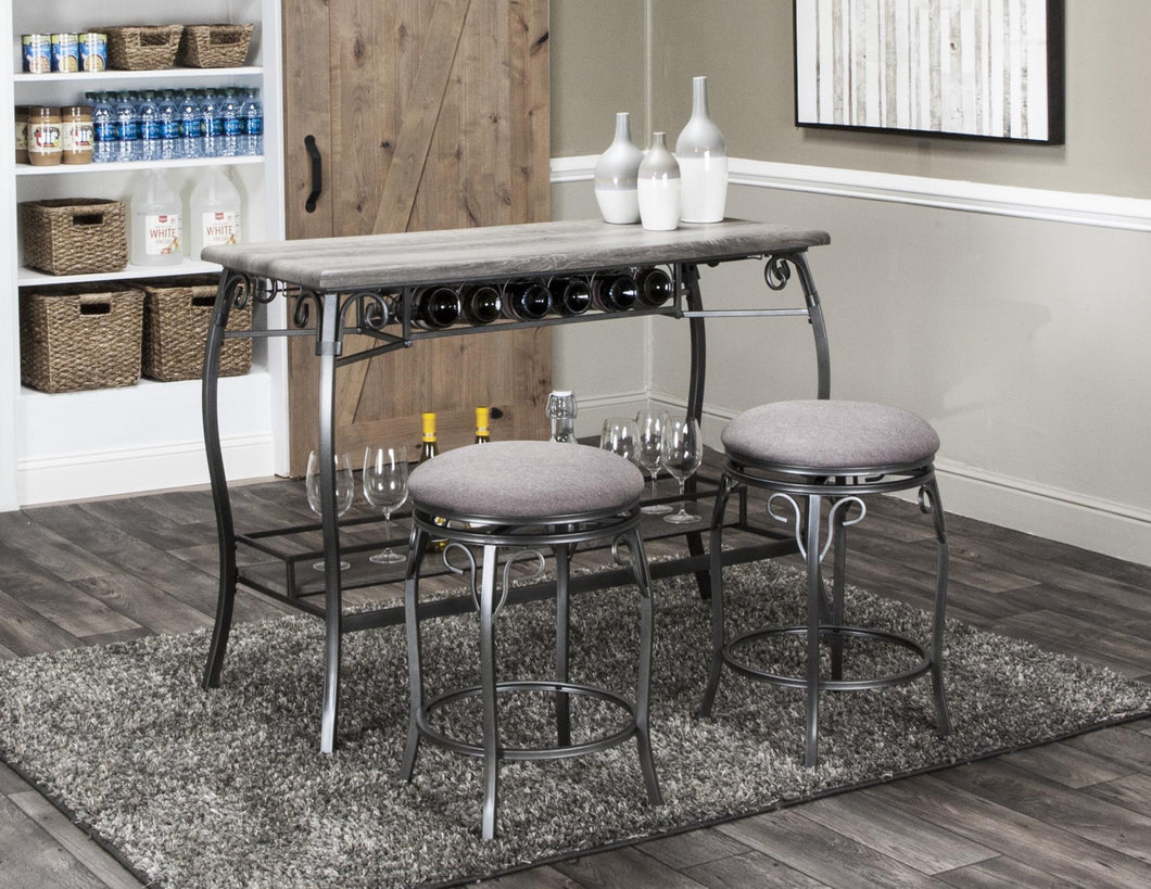 Gray Bar Table with 2 stools
(3/CN)