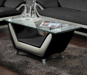 Black & White Coffee Table: Glass (Box 1 of 2) Base (Box 2 of 2)