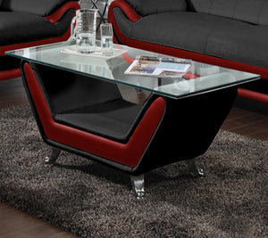 Black & Red Coffee Table: 
Glass (Box 1 of 2) 
Base (Box 2 of 2)